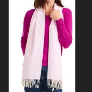 AMICALE CASHMERE Melange Pink Cashmere Scarf with Fringe